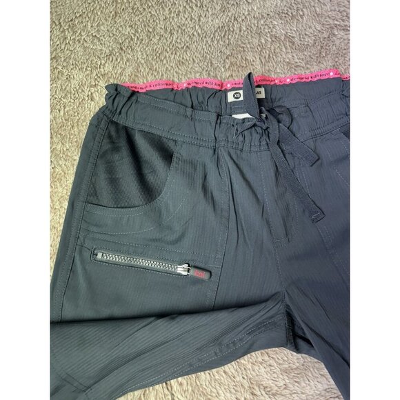 Koi Lite Scrub Pants Woman’s Peace Drawstring Charcoal Performance Stretch New - Picture 8 of 16